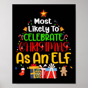 Am wahrscheinlichsten feiert man Weihnachten als E Poster