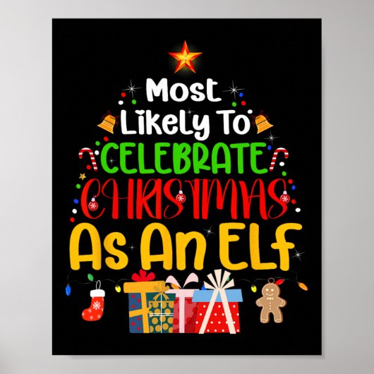 Am wahrscheinlichsten feiert man Weihnachten als E Poster (Vorne)