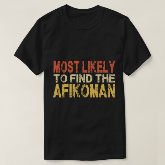 Am wahrscheinlichsten findet man den Afikoman Funn T-Shirt (Design vorne)