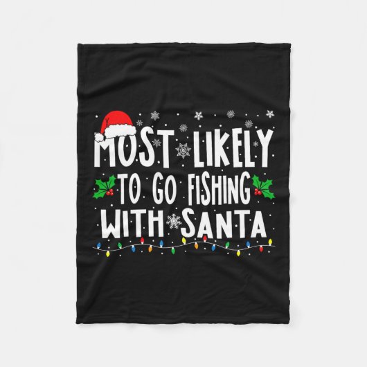 Am wahrscheinlichsten fischen mit Santa Fishing Fu Fleecedecke (Vorderseite)