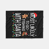 Am wahrscheinlichsten fischen mit Santa Fishing Fu Fleecedecke (Vorderseite (Horizontal))