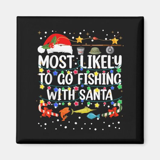Am wahrscheinlichsten fischen mit Santa Fishing Fu Magnet (Vorne)