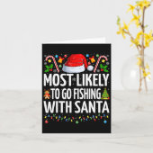 Am wahrscheinlichsten fischen mit Santa Funny Fish Karte (Gelbe Blume)