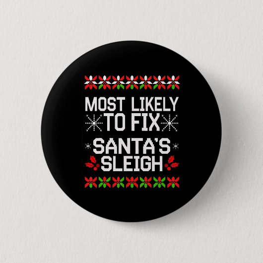 Am wahrscheinlichsten Fix Weihnachten Weihnachten Button (Vorderseite)