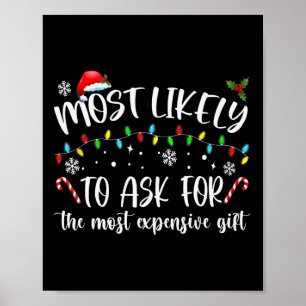 Am wahrscheinlichsten für das teuerste Geschenk Ch Poster