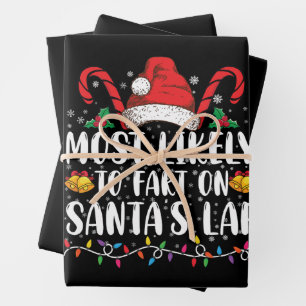 Am wahrscheinlichsten furzt auf dem Schoß von Sant Geschenkpapier Set