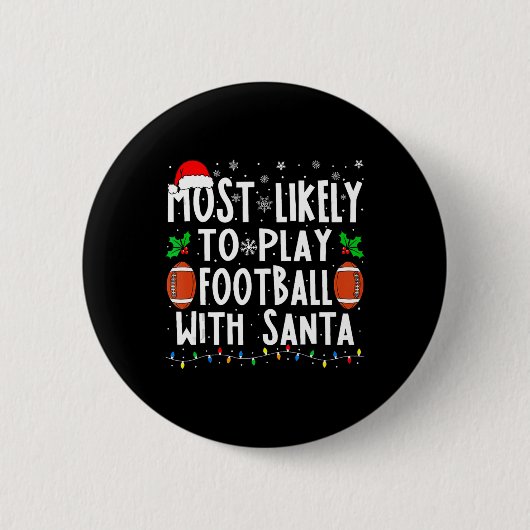 Am wahrscheinlichsten Fußball mit Santa Family Chr Button (Vorderseite)