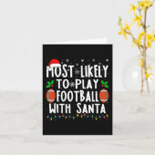 Am wahrscheinlichsten Fußball mit Santa Family Chr Karte (Gelbe Blume)