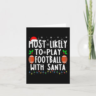 Am wahrscheinlichsten Fußball mit Santa Family Chr Karte