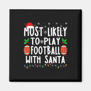 Am wahrscheinlichsten Fußball mit Santa Family Chr Magnet