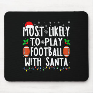 Am wahrscheinlichsten Fußball mit Santa Family Chr Mousepad