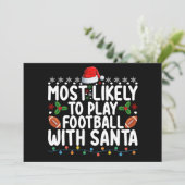 Am wahrscheinlichsten Fußball mit Weihnachten spie Einladung (Stehend Vorderseite)