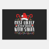 Am wahrscheinlichsten Fußball spielen mit Weihnach Geschenkpapier Set (Vorderseite)