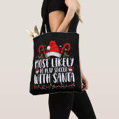 Am wahrscheinlichsten Fußball spielen mit Weihnach Tasche (Von Nahem)