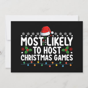 Am wahrscheinlichsten Gastgeber Weihnachtsspiele F Einladung