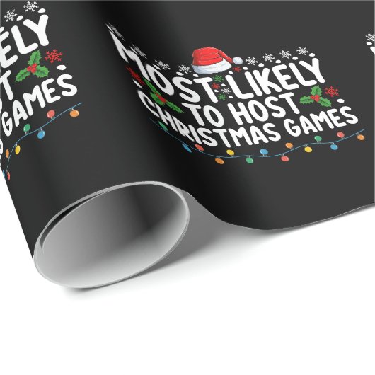 Am wahrscheinlichsten Gastgeber Weihnachtsspiele F Geschenkpapier (Rolleneckpunkt)