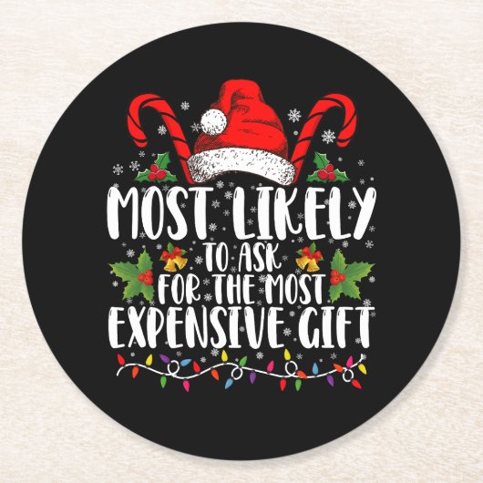 Am wahrscheinlichsten Gefragt für das teuerste Ges Runder Pappuntersetzer (Vorderseite)