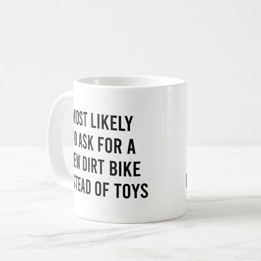 Am wahrscheinlichsten Gefragt für ein neues Schmut Kaffeetasse (Vorderseite Links)