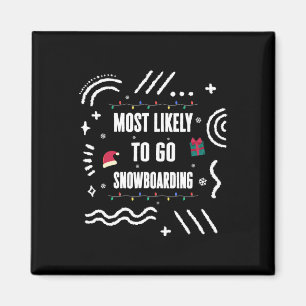 Am wahrscheinlichsten geht Snowboarden Weihnachten Magnet