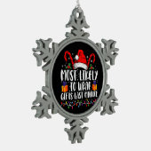 Am wahrscheinlichsten Geschenke in der letzten Min Schneeflocken Zinn-Ornament (Links)