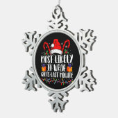 Am wahrscheinlichsten Geschenke in der letzten Min Schneeflocken Zinn-Ornament (Rechts)