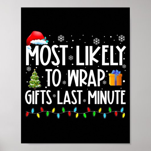 Am wahrscheinlichsten Geschenke in letzter Minute  Poster (Vorne)