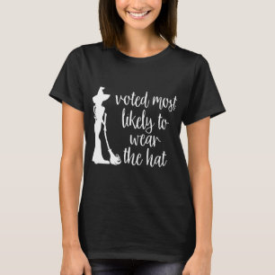 Am wahrscheinlichsten gewählt, um den Hut zu trage T-Shirt