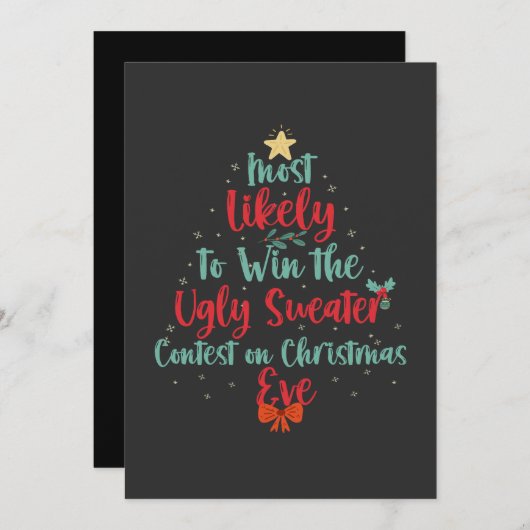 Am wahrscheinlichsten gewinnt der ungut schwitzige einladung (Vorne/Hinten)