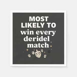 Am wahrscheinlichsten gewinnt jedes Dreidel Match Serviette