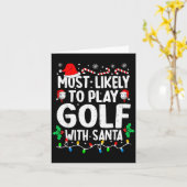 Am wahrscheinlichsten Golf mit Santa Lustig Matchi Karte (Gelbe Blume)