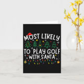 Am wahrscheinlichsten Golf mit Santa Matching Chri Karte (Gelbe Blume)
