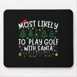 Am wahrscheinlichsten Golf mit Santa Matching Chri Mousepad