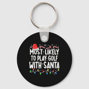Am wahrscheinlichsten Golf mit Santa Matching Chri Schlüsselanhänger