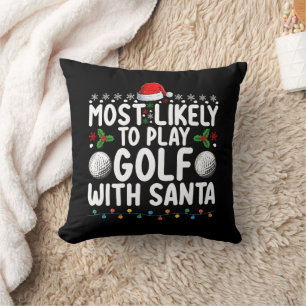 Am Wahrscheinlichsten Golf Mit Santa Weihnachten S Kissen