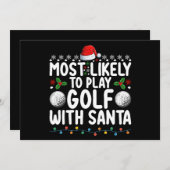 Am wahrscheinlichsten Golf mit Weihnachten Holi sp Einladung (Vorne/Hinten)