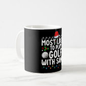 Am wahrscheinlichsten Golf mit Weihnachten Holi sp Kaffeetasse (Vorderseite Links)