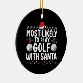 Am wahrscheinlichsten Golf mit Weihnachten Holi sp Keramik Ornament (Rechts)