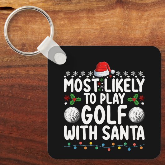 Am wahrscheinlichsten Golf mit Weihnachten Holi sp Schlüsselanhänger (Vorderseite)