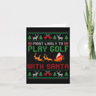 Am wahrscheinlichsten Golf spielen mit Weihnachten Karte