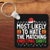 Am wahrscheinlichsten hassen die passenden Weihnac Schlüsselanhänger (Vorderseite)