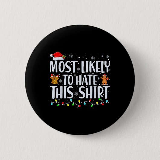 Am wahrscheinlichsten hassen diese Weihnachten Paj Button (Vorderseite)
