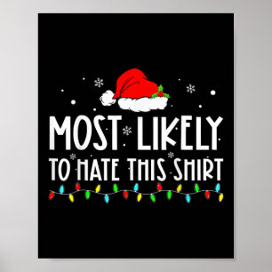 Am wahrscheinlichsten hasst diese Weihnachts-Pyjam Poster