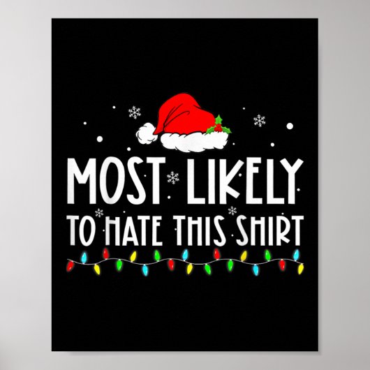 Am wahrscheinlichsten hasst diese Weihnachts-Pyjam Poster (Vorne)