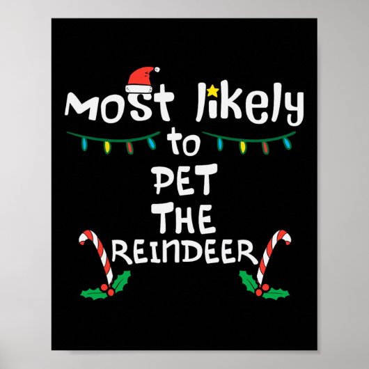 Am wahrscheinlichsten Haustier Weihnachtsmatte Wei Poster (Vorne)