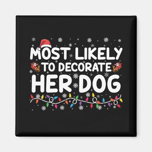 Am wahrscheinlichsten, ihr Hund zu Weihnachten zu Magnet (Vorne)