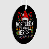 Am wahrscheinlichsten, ihre Katzen Familie zu deko Ornament (Vorderseite)