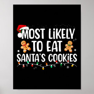 Am wahrscheinlichsten isst man Weihnachtsfamilien Poster