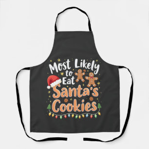 Am Wahrscheinlichsten isst Santa's Cookies Santa H Schürze
