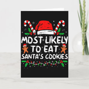 Am wahrscheinlichsten isst Santas Kekse Lustiges W Karte