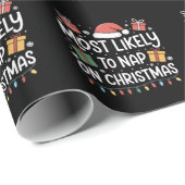 Am wahrscheinlichsten ist das Nickerchen auf Weihn Geschenkpapier (Rolleneckpunkt)